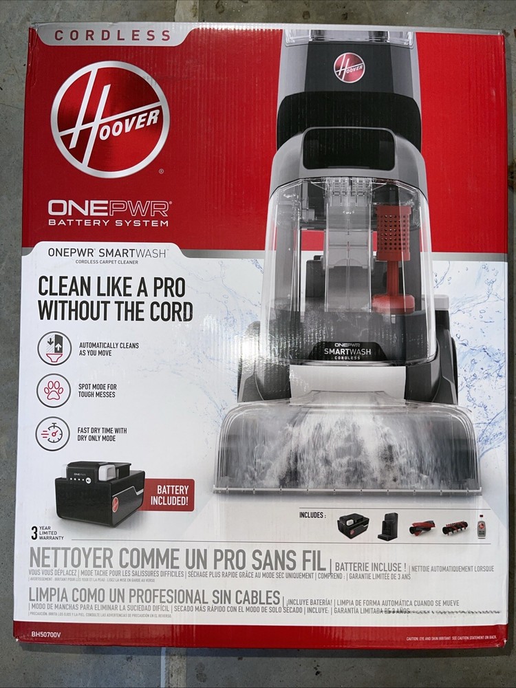 Hoover SmartWash Deep Clean Carpet Shampooer with Battery and Charger