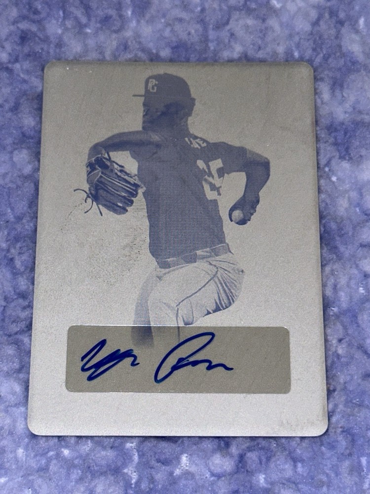 2021 Leaf Perfect Game Isaiah Lowe 1/1 Yellow Printing Plate Auto Padres Rookie