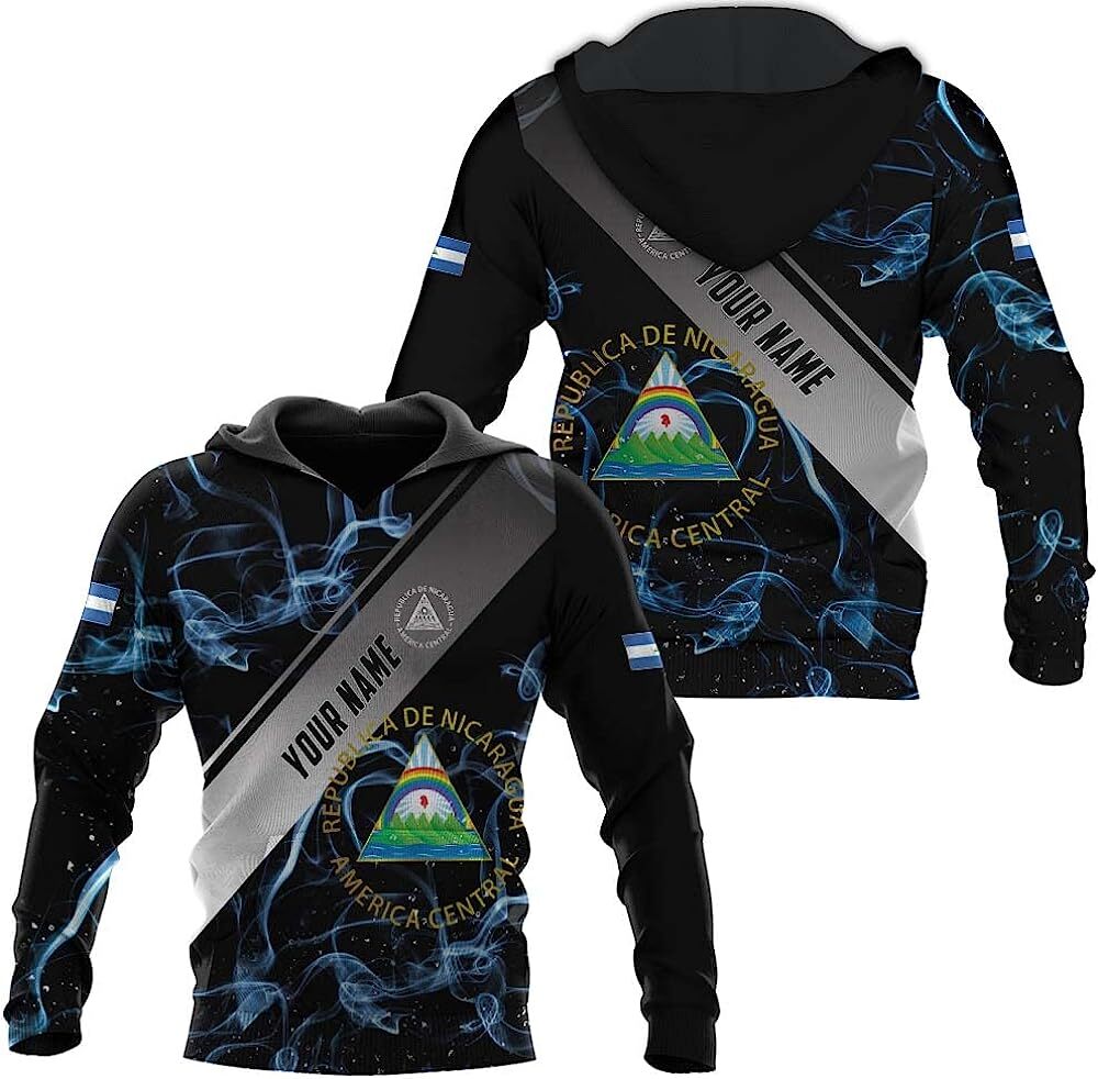 Personalized Nicaragua Hoodie Shirt Nicaragua Flag Hoodie Nicaraguan Camisas 7