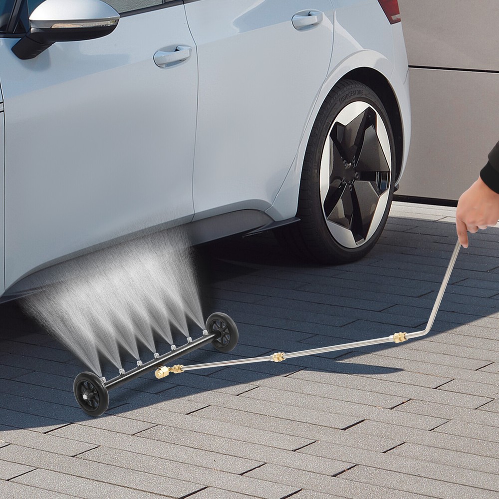 2-in-1 Undercarriage Pressure Washer Attachment with 7 Nozzles Water Broom Cleaner