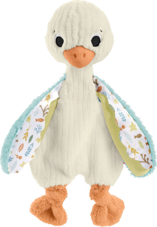 Fisher-Price Fisher Price Snuggle Up Goose Baby Sensory Toy, Plush Toy with Jing