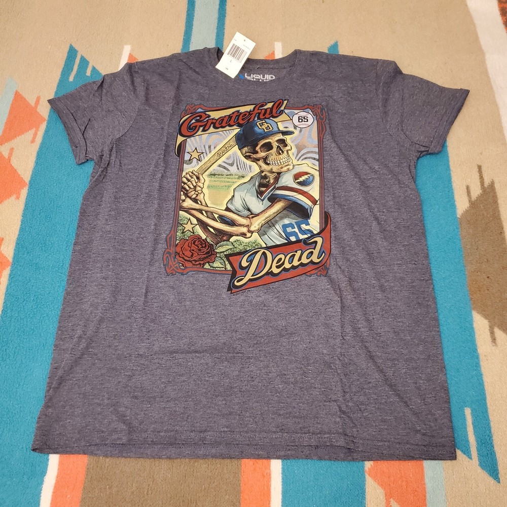 Grateful Dead Shirt T Shirt Baseball MLB GD Hat Bertha Bat Jersey 65 Skeleton L