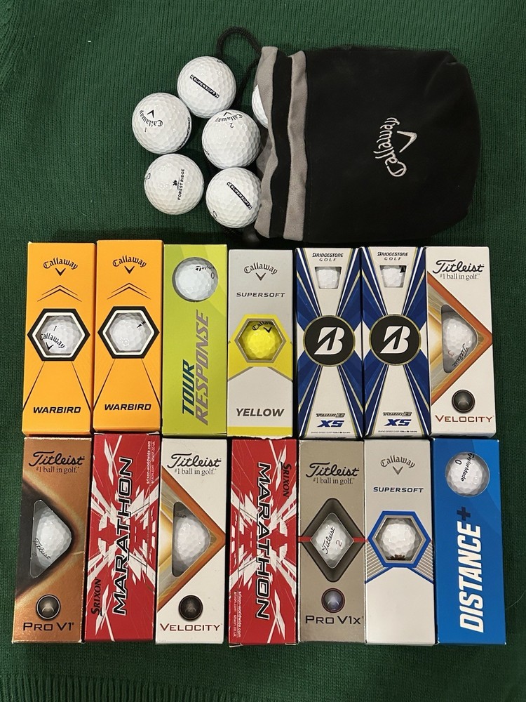 48 NEW Golf Balls CLEARANCE SALE Titleist Callaway TaylorMade *In Sleeves & Sack-image