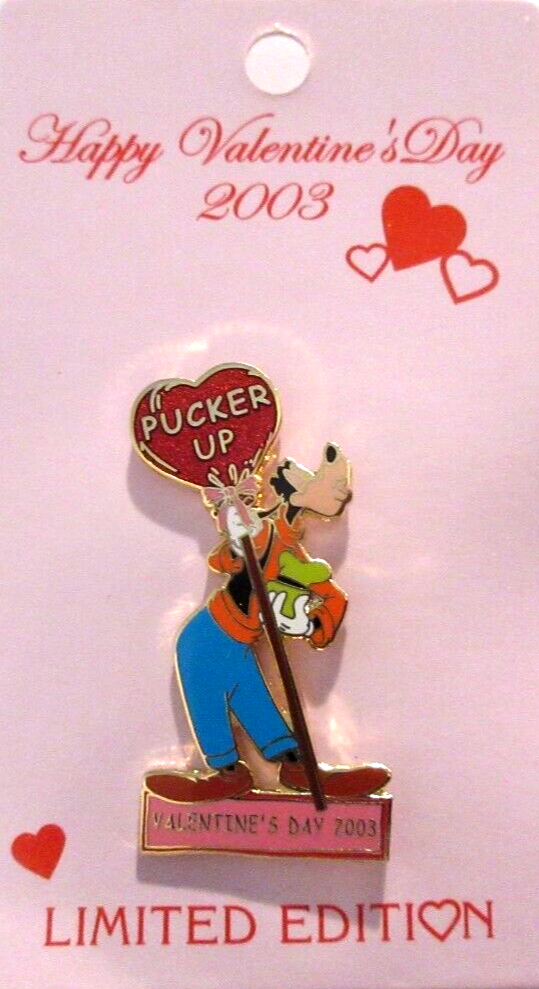 WDW 2003 Valentine's Day Goofy Pucker Up Pin Limited Edition 1500 #19600-image