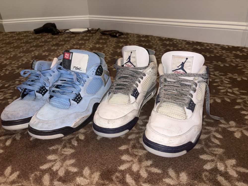 Air Jordan 4 UNC and MIDNIGHT NAVY LOT MENS  Size 12.5