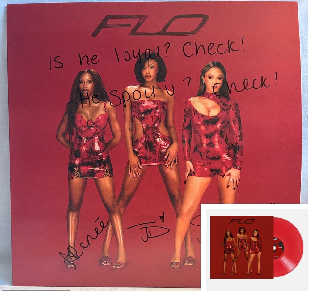 IN HAND & SIGNED!! FLO Access All Areas TRANSPARENT RED LP W/handwritten lyrics