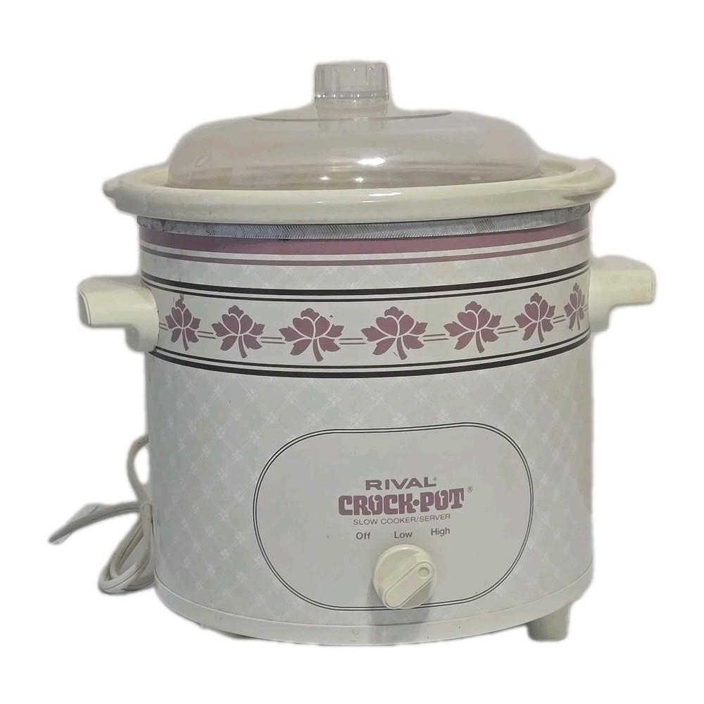 Rival Crock Pot 3.5 Qt Slow Cooker Model 3150 Tested Working With Lid VTG Retro
