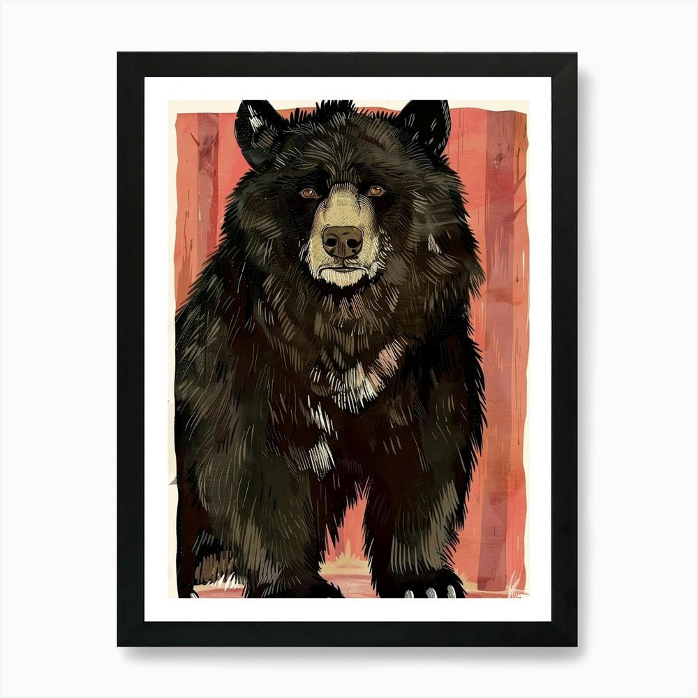 Black Bear Art Print Framed Wall Art Poster Canvas Print Picture