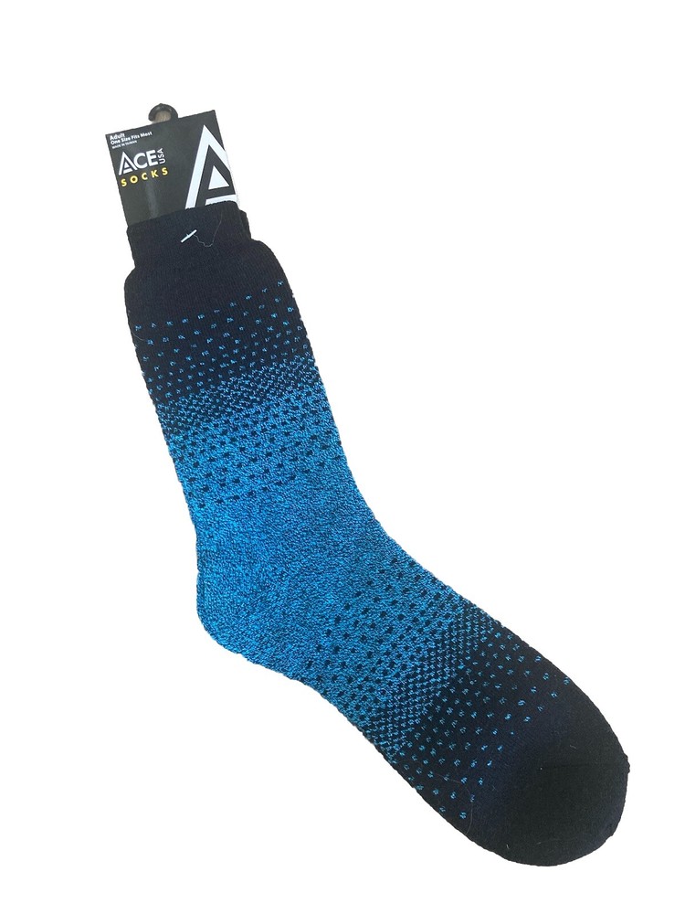 Ace USA Blue Gradient Unisex Towel Cozy Soft Slipper Socks
