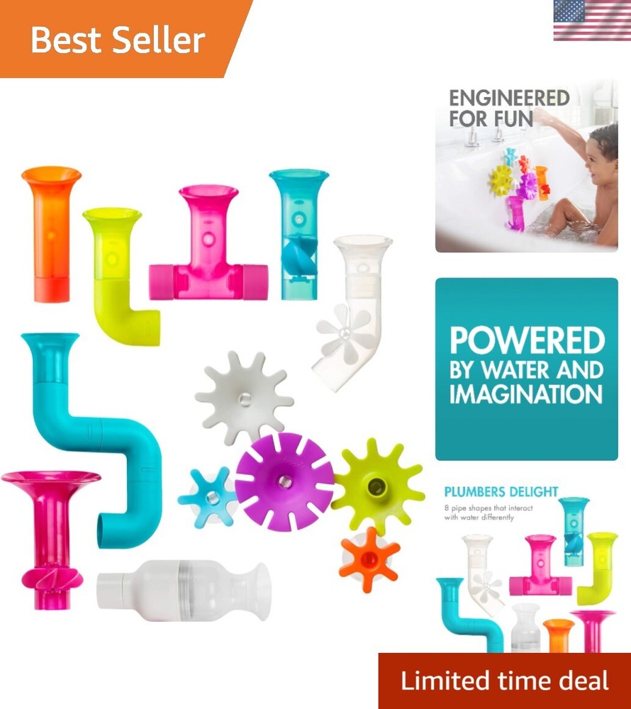Baby & Toddler Bath Toy Set with Pipes, Cogs & Tubes