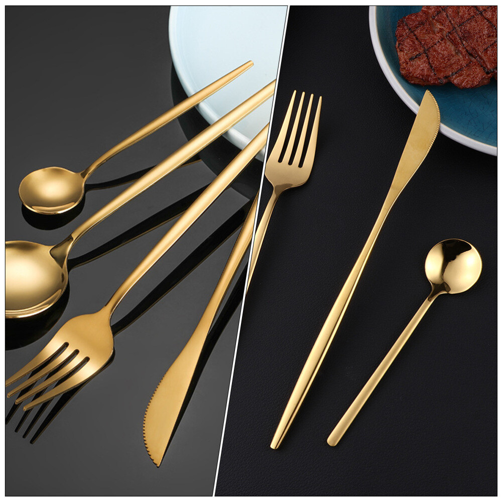 12 Pcs Dinnerware Stainless Steel Cutlery Elegant Set Perfect Workmanship