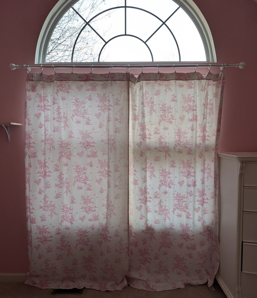 Pottery Barn Kids SET of 2 - Isabelle Toile Curtain Panels 44x84 Lined Cotton