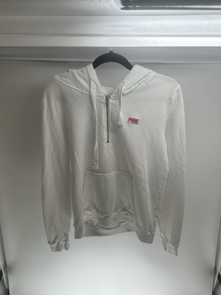 Victoria’s Secret PINK Women’s Hoodie Sweatshirt White Love Pink Size Large