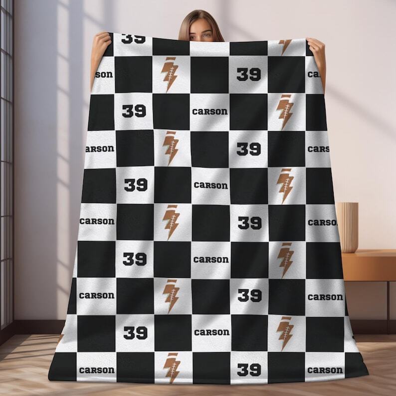 personalized Custom blanket Printed fashion football player's number Bedding