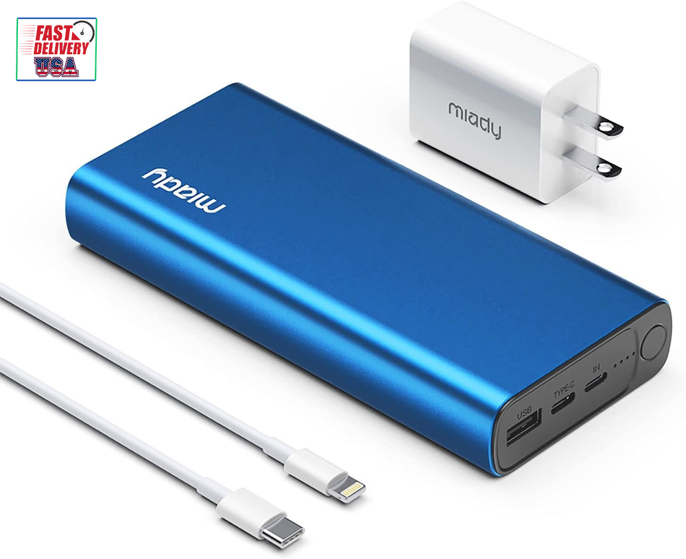 USB-C 18W PD 3.0 Portable Charger 20000Mah, Fast Charging Power Bank/W Mfi Certi