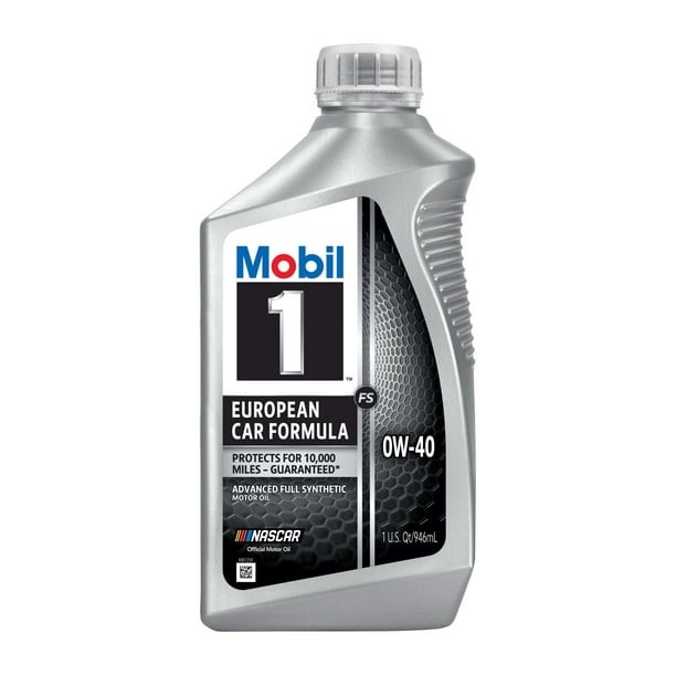 Mobil 1 FS European Car Formula 0W-40 Full Synthetic Engine Oil, Gray, 1 Quart