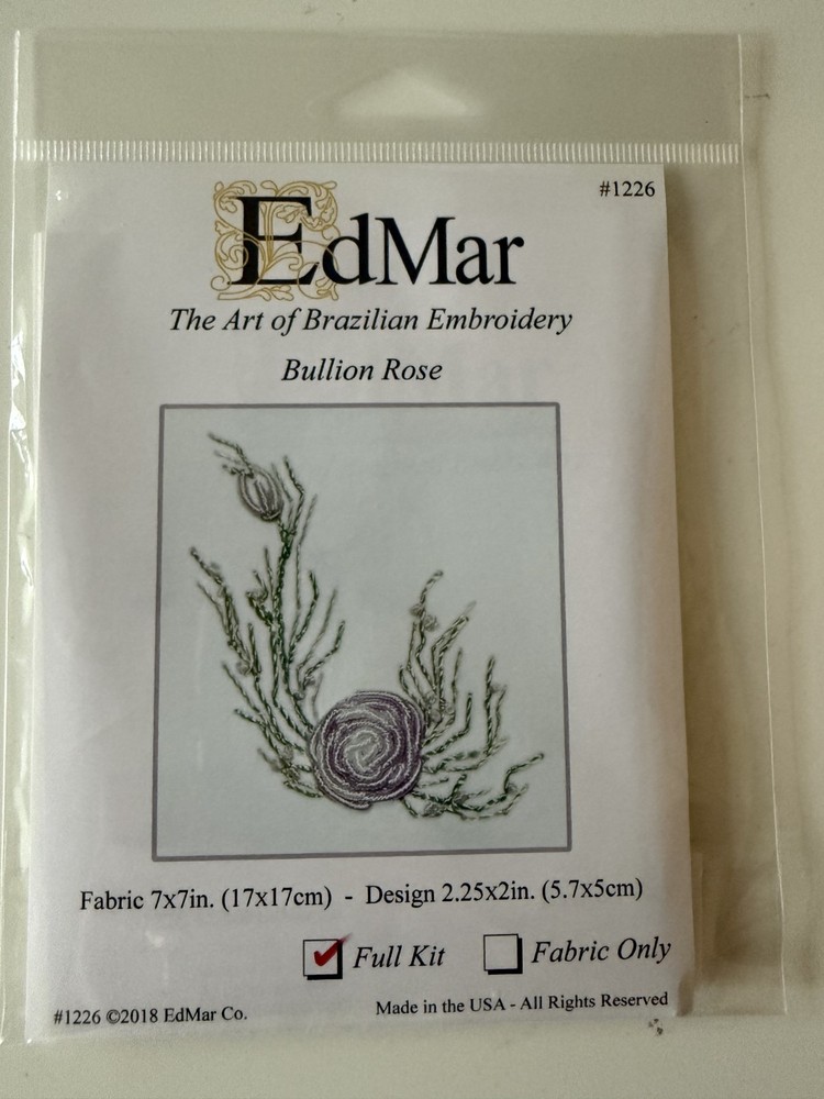Edmar Brazilian Embroidery Kit - Bullion Rose