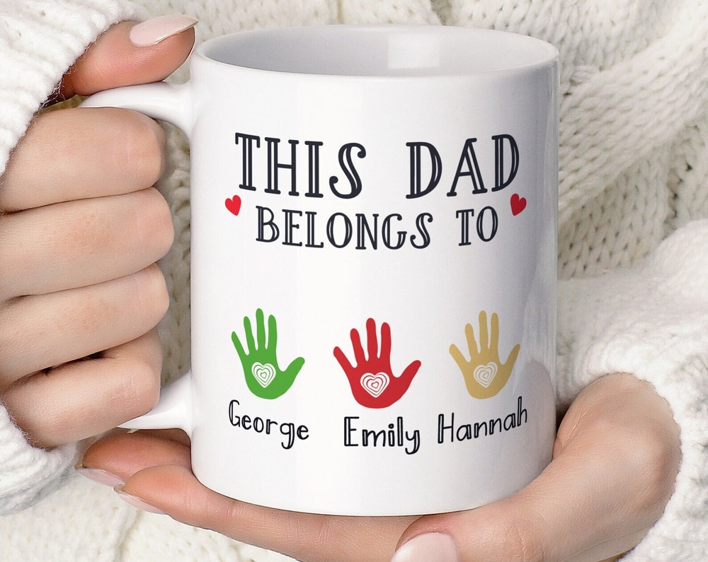 Personalised Dad Mug Fathers Day Dad Gift Fathers Day Mug Child Name Custom Dadd