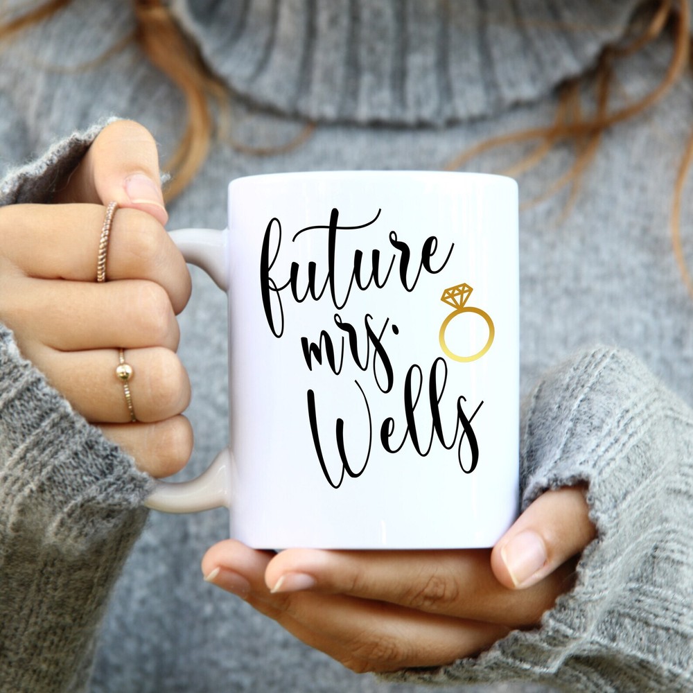 Future Mrs Mug Engagement Gift Mug Personalized Future Mrs Mug Gift Bride Mug