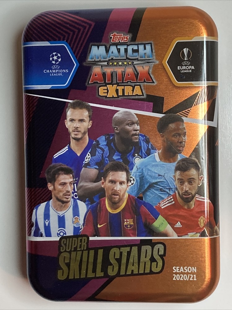 2020-21 TOPPS MATCH ATTAX EXTRA CAMPIONS EUROPA LEAGUE EMPTY TIN QTY