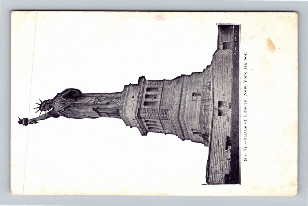 Vintage NYC Statue of Liberty Harbor Souvenir Postcard