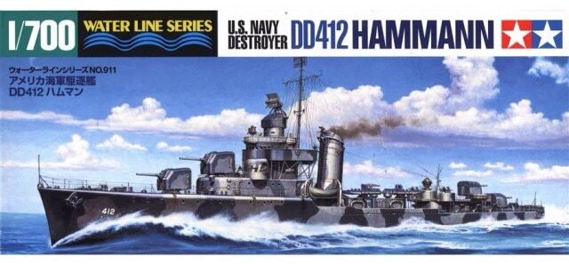 Tamiya 1/700 Scale US Destroyer Hammann Plastic Model Kit 31911