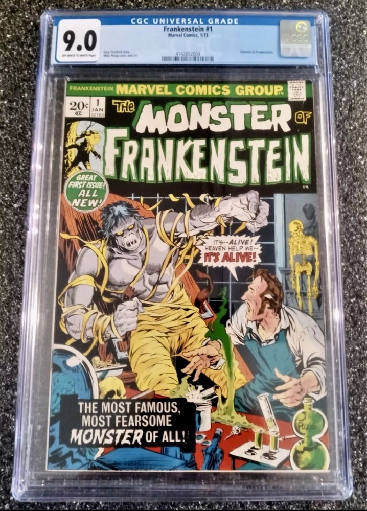 Marvel The Monster of Frankenstein #1 CGC 9.0 VF/NM 1973 Comic