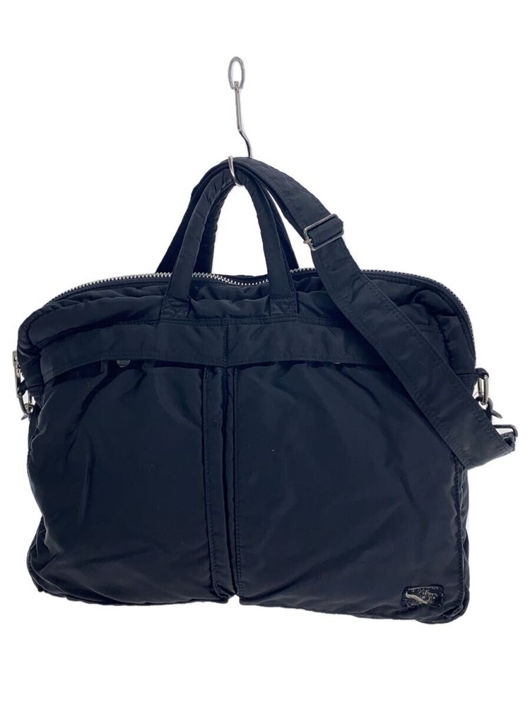 Porter Briefcase Nylon Black 30.5x42x8 cm Used with Logo Tag Damage