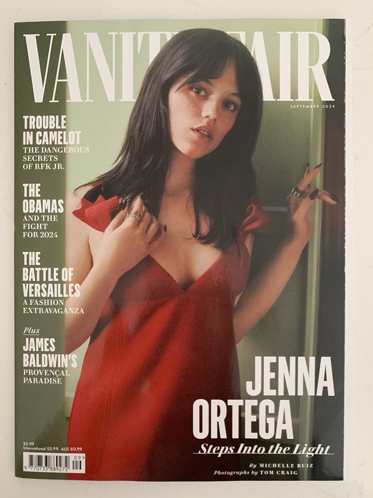 JENNA ORTEGA / JAMES BALDWIN LA CLIPPERS UK VANITY FAIR MAGAZINE SEPTEMBER 2024