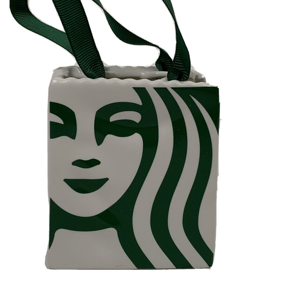 Starbucks Gift Card Holder Shopping Bag Christmas Ornament 2019 Secret Santa-image