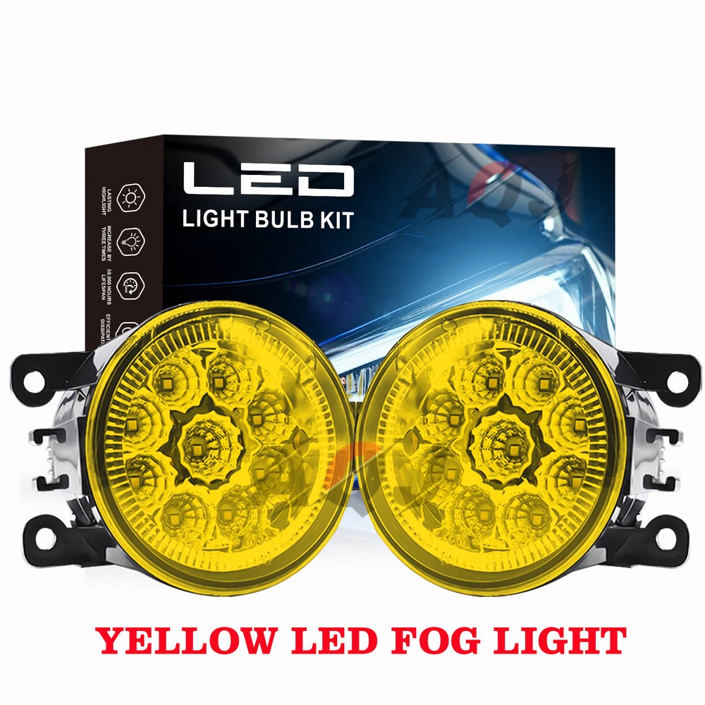 PAIR Front Bumper Yellow LED Fog Light Driving Lamp For SUBARU LEGACY 2010- 2014