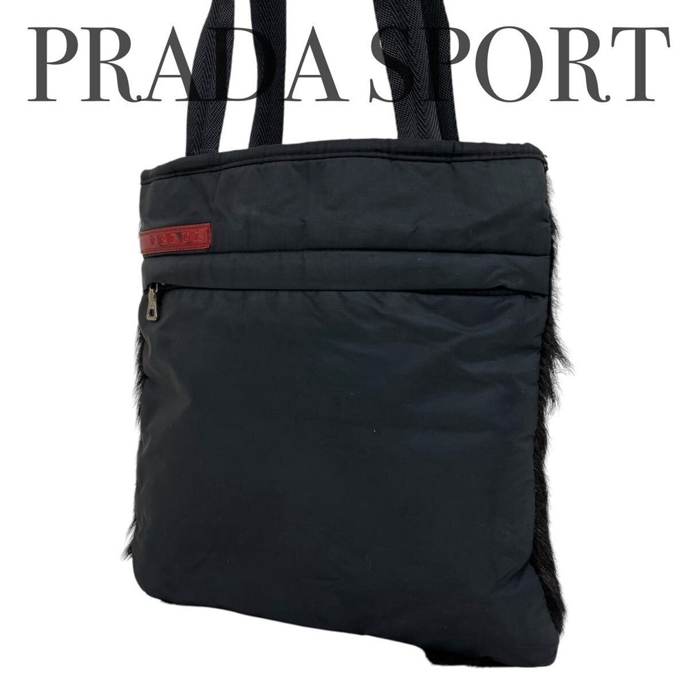 RARE PRADA Sport nylon leather tote bag hand h excellent condition