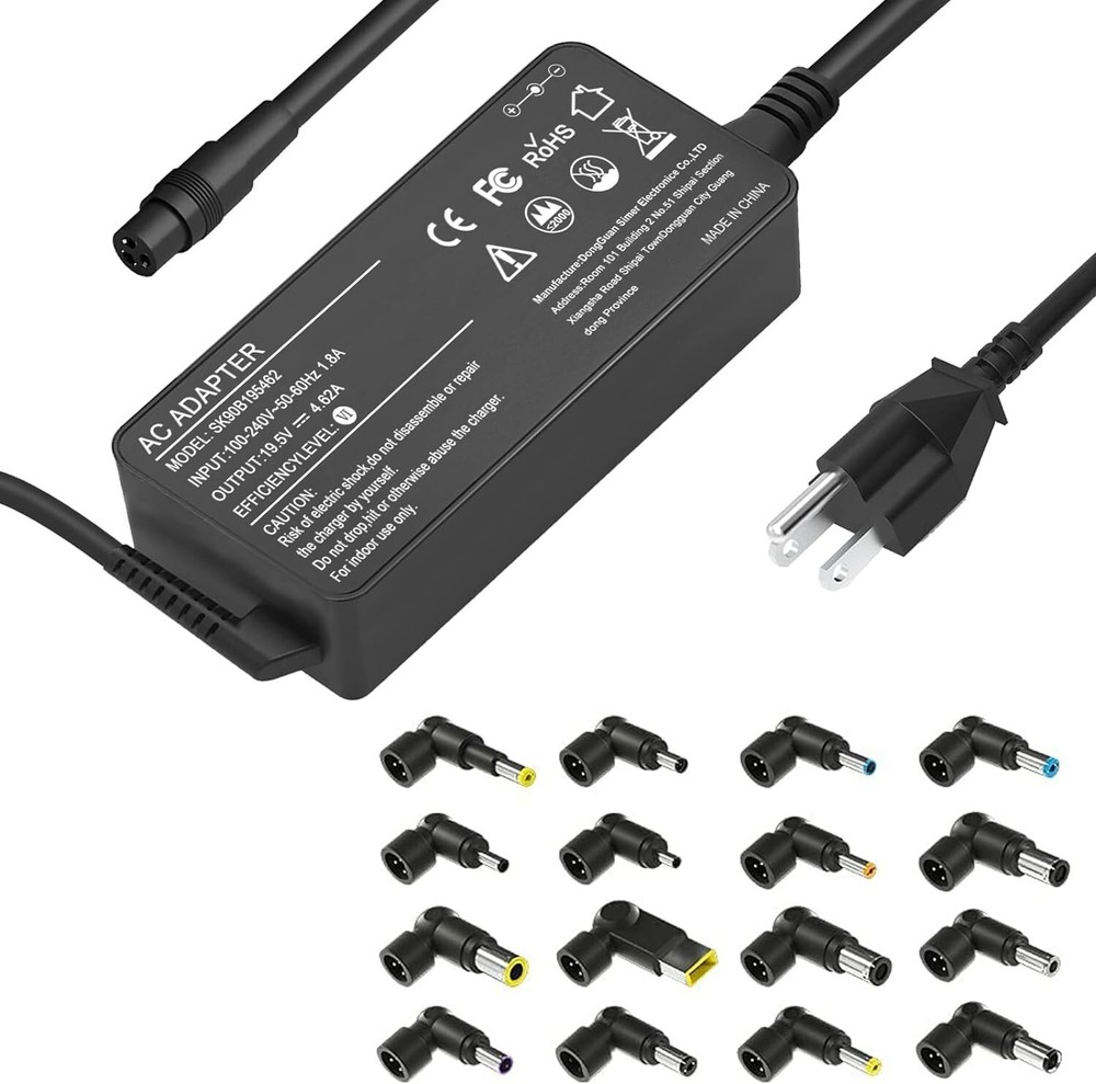0W Universal AC Adapter Laptop Charger Compatible with HP Dell Lenovo Acer Asus