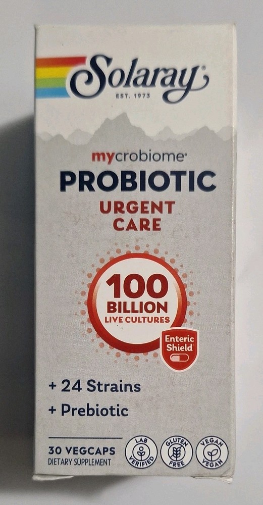 Solaray Mycrobiome Probiotic Urgent Care 30 Vegcaps for Gut Health