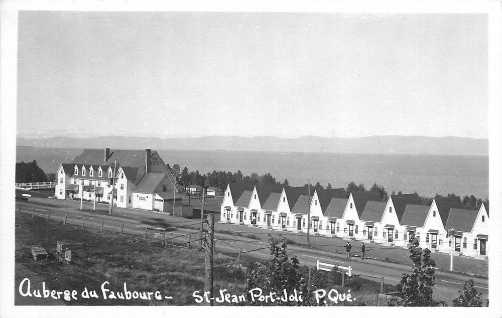 1956 Quebec Canada St-Jean Port Joli Hotel occupation RPPC Postcard 25-5531