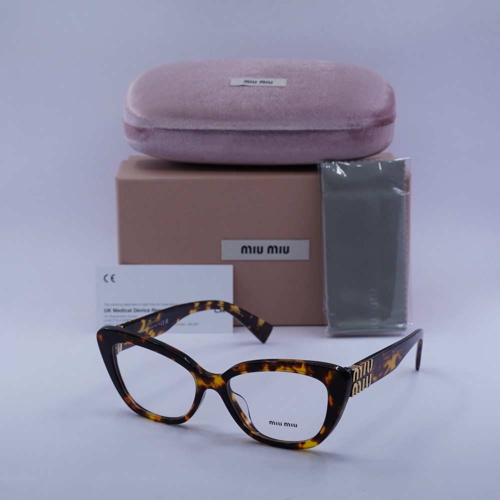 Miu Miu MU05VV VAU1O1 Honey Havana 53mm Eyeglasses New Authentic