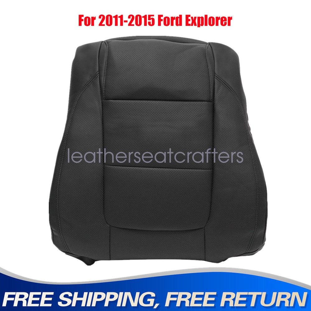 Ford Explorer 2011-2015 Driver Side Black Leather Seat Cover Limited XLT  