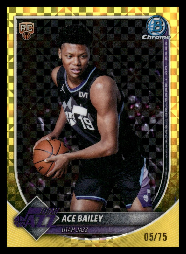 25-26 Bowman Basketball #BCV-5 Ace Bailey Yellow XFractor /75