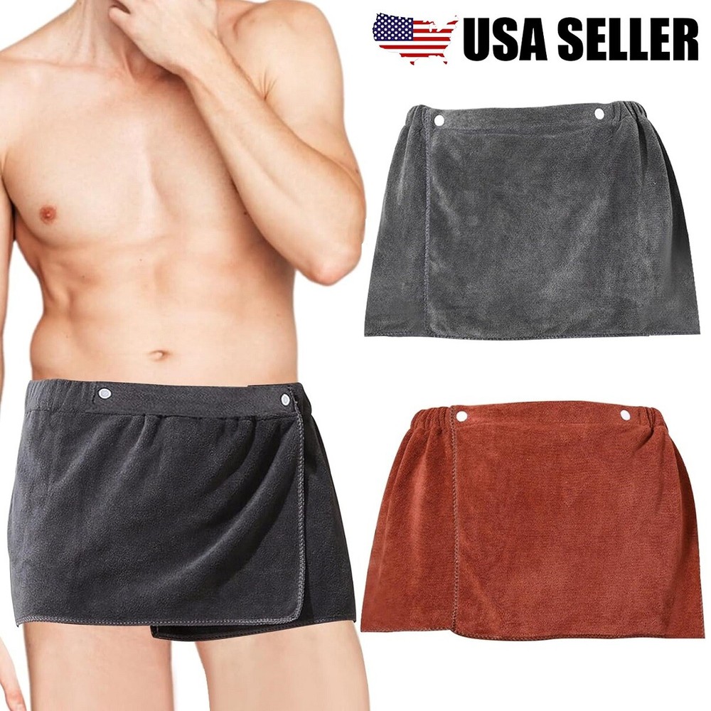 Men's Soft Microfiber Shower Wrap Swim Shorts USA Made