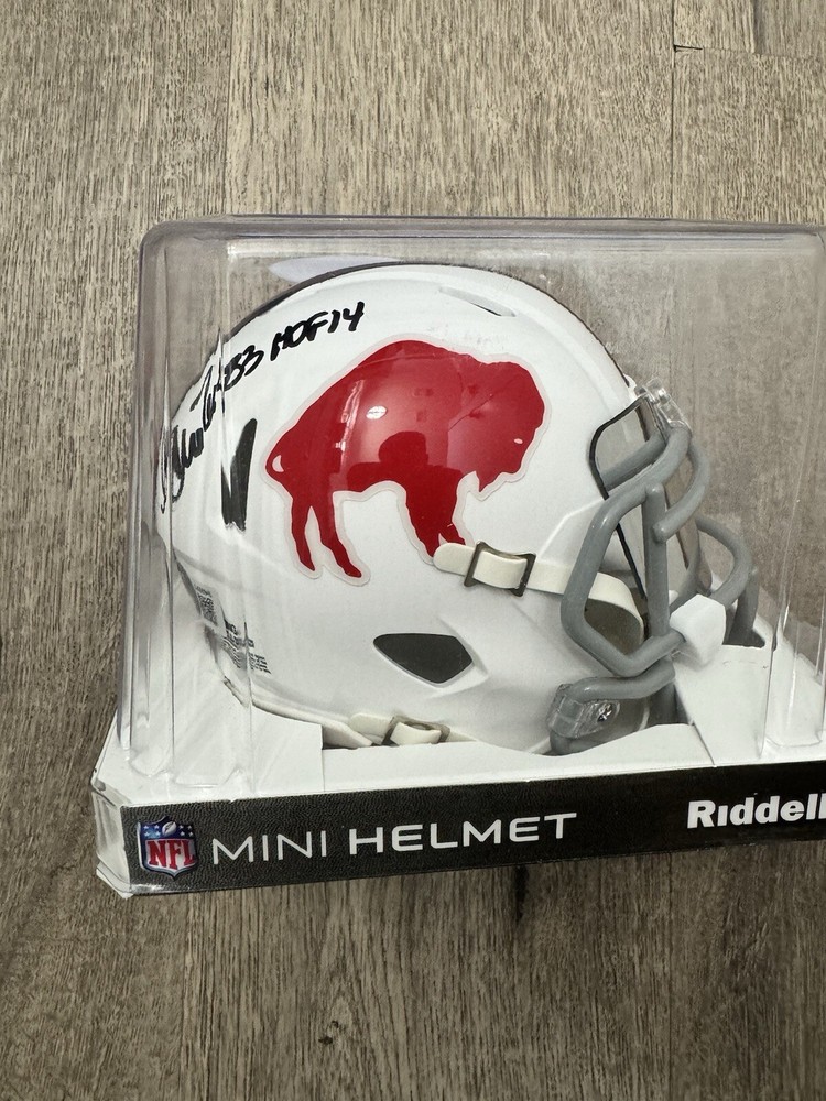 Andre Reed Signed Auto Buffalo Bills Speed Mini Helmet Beckett Witness W/visor