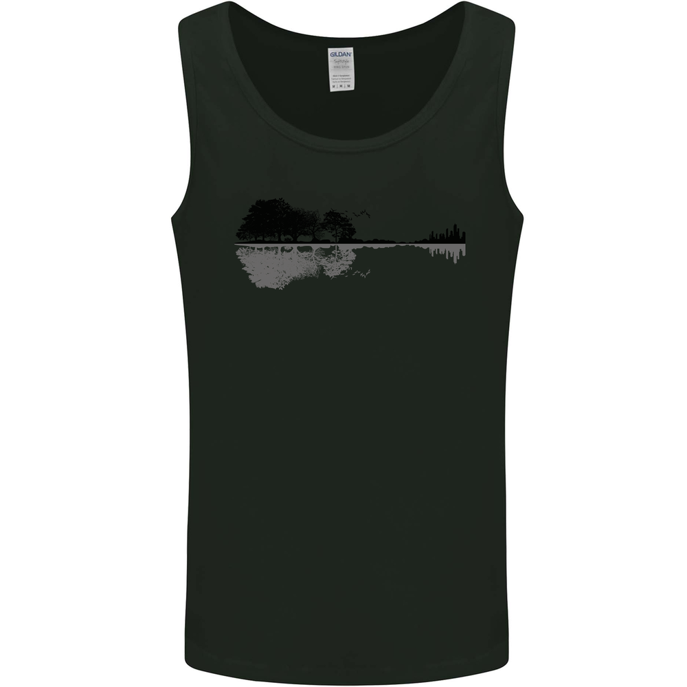 Guitar City Reflection Guitarist Electric Mens Vest Tank Top