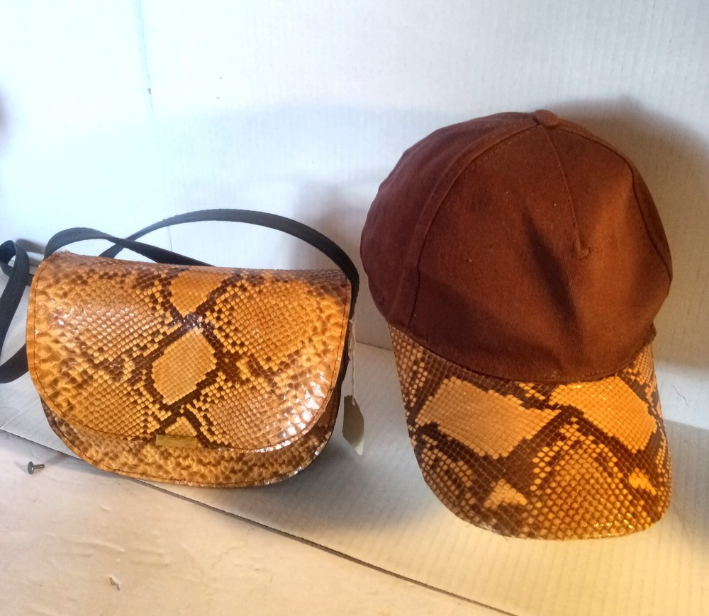 Female Python Skin CAP & Shoulder Purse