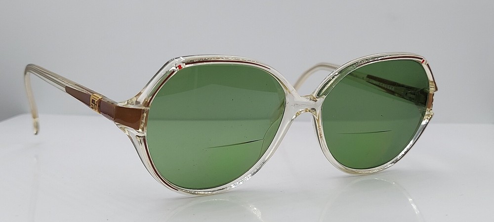 Vintage SI13 Brown Translucent Oval Sunglass Frames Only Seasonal Inspirations-image