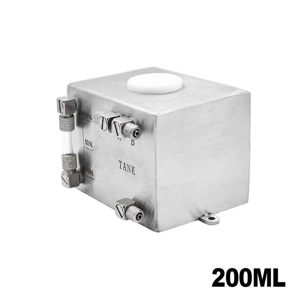 200ml Hydraulic Oil Tank Stainless Steel with Oil Quantity Display For RC Parts