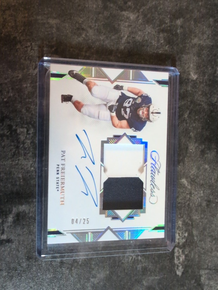 2022 Flawless Pat Freiermuth Patch Auto Rookie Card /25