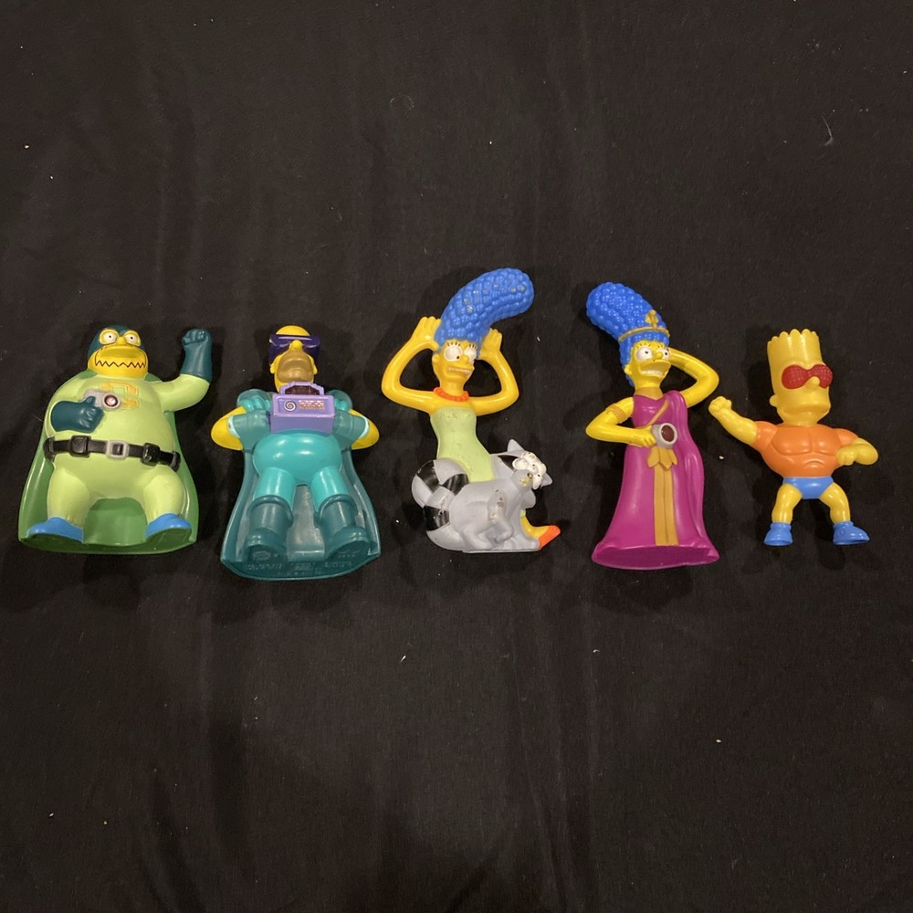 5 The Simpsons Movie Burger King Kids Meal Toys 2011 - Set of 5 Figures