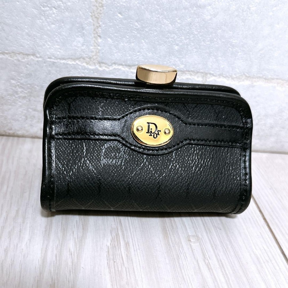 Christian Dior Leather Coin Purse Small Wallet Pre-Owned