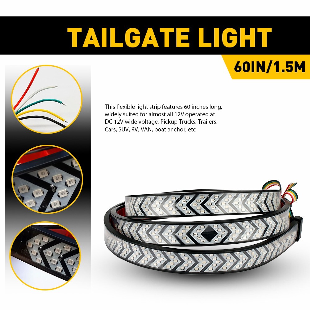 LED Truck Tailgate Bar Light Reverse Brake Turn Signal For RAM 1500 2500 3500