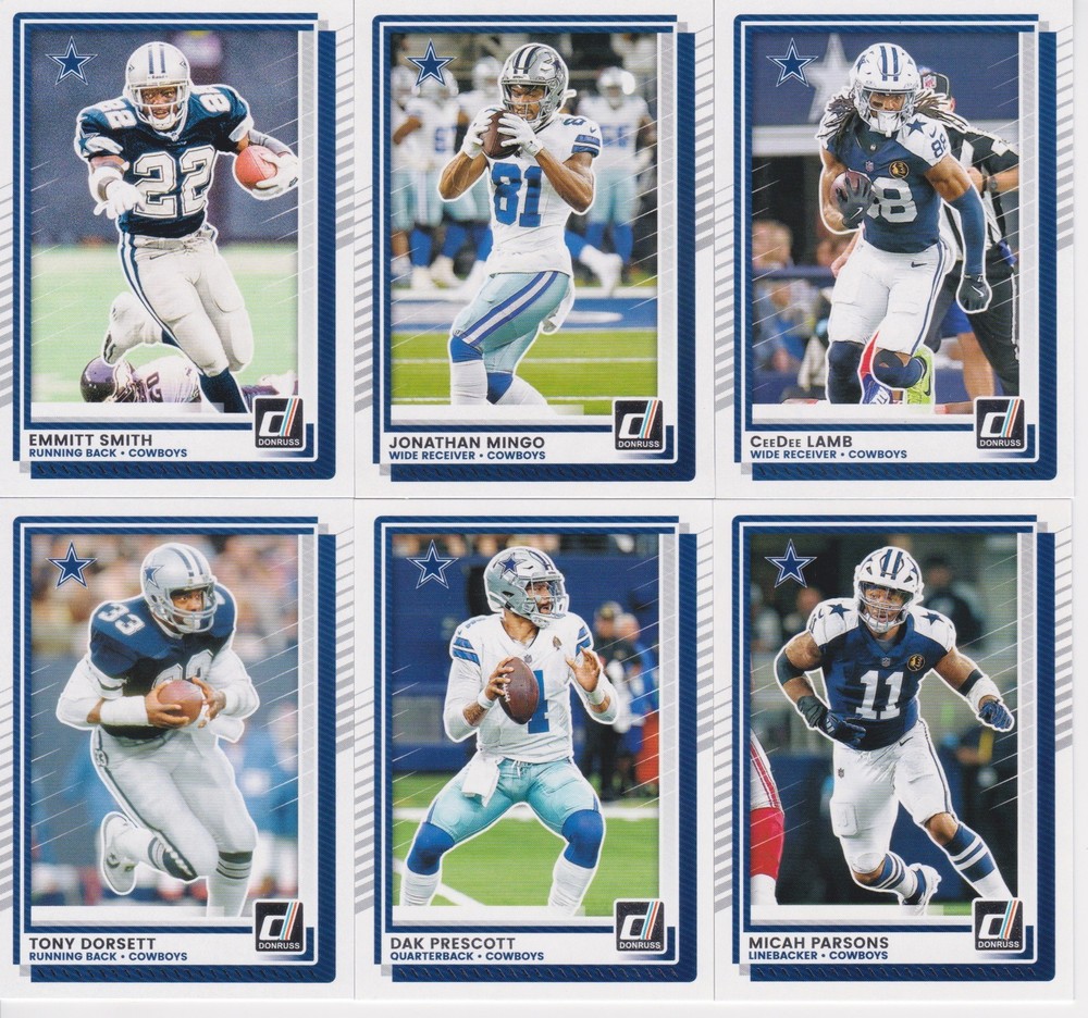 2025 Donruss Football Complete Team Set (12) Dallas Cowboys Tony Dorsett**