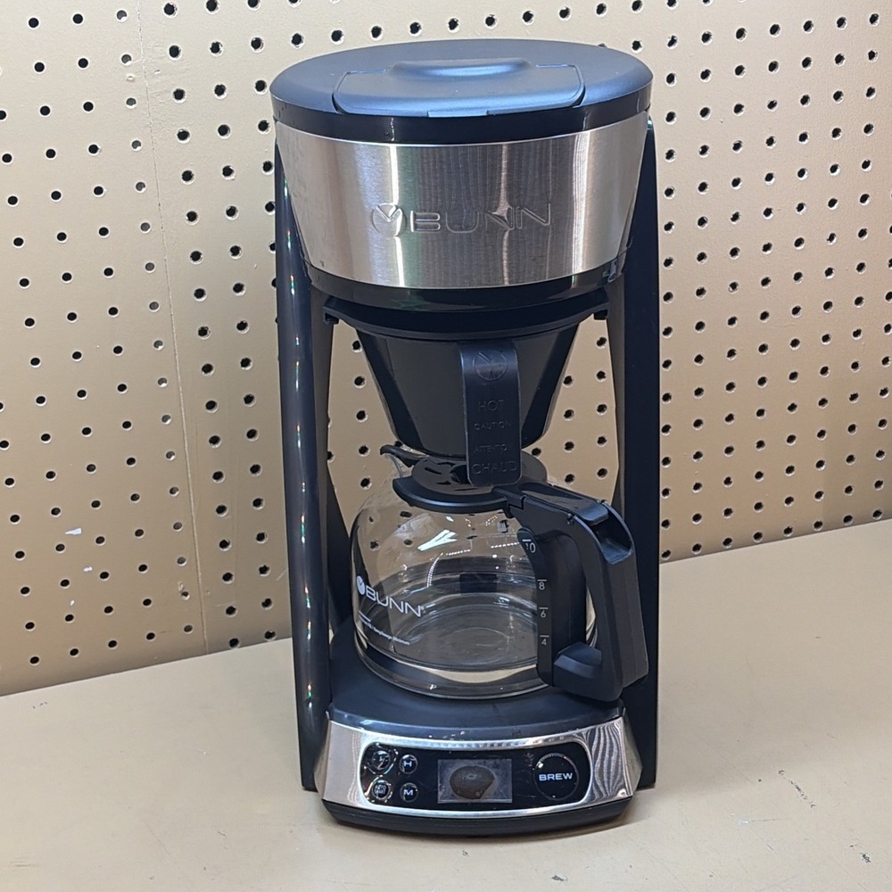 BUNN Heat N Brew Programmable Coffee Maker, 10 cup, Stainless Steel, HB Works